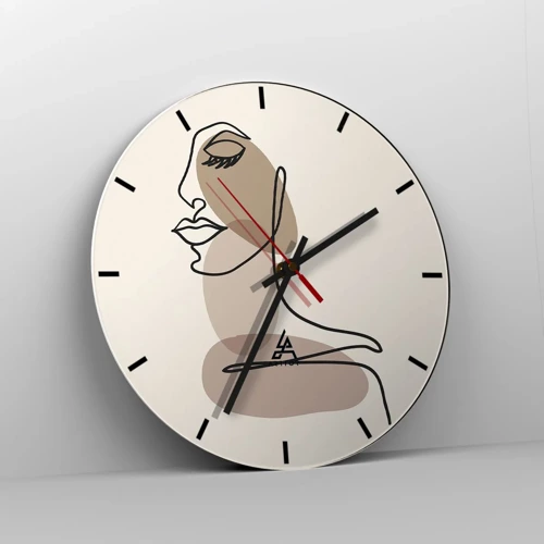 Horloge murale - Pendule murale - Une certaine ligne de beauté - 30x30 cm