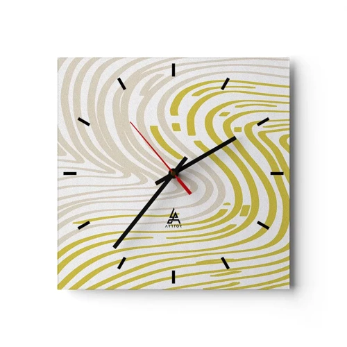 Horloge murale - Pendule murale - Une composition au léger virage - 30x30 cm