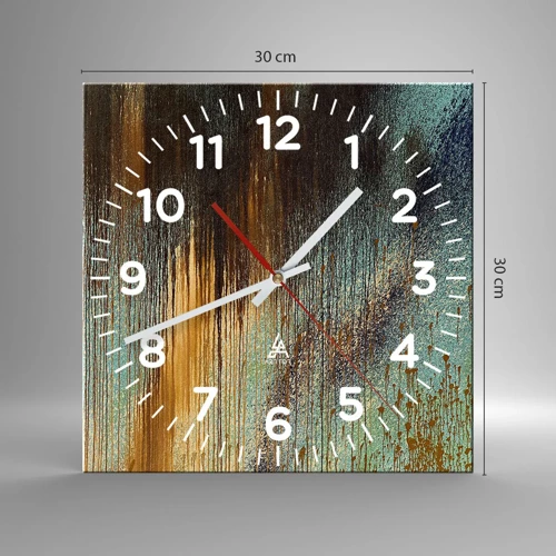 Horloge murale - Pendule murale - Une composition de couleirs non fortuite - 30x30 cm