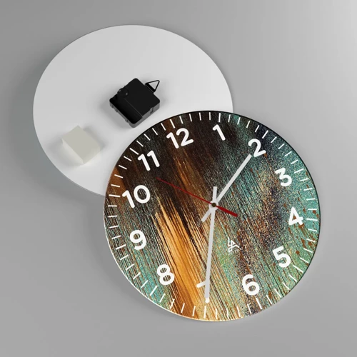 Horloge murale - Pendule murale - Une composition de couleirs non fortuite - 30x30 cm