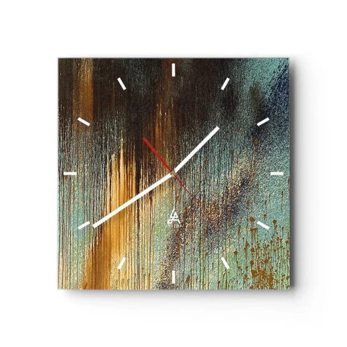 Horloge murale - Pendule murale - Une composition de couleirs non fortuite - 40x40 cm