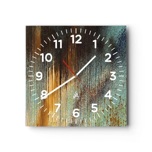 Horloge murale - Pendule murale - Une composition de couleirs non fortuite - 40x40 cm