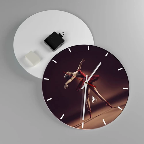 Horloge murale - Pendule murale - Une danseuse étoile - 30x30 cm