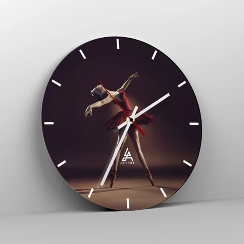 Horloge murale - Pendule murale - Une danseuse étoile - 30x30 cm