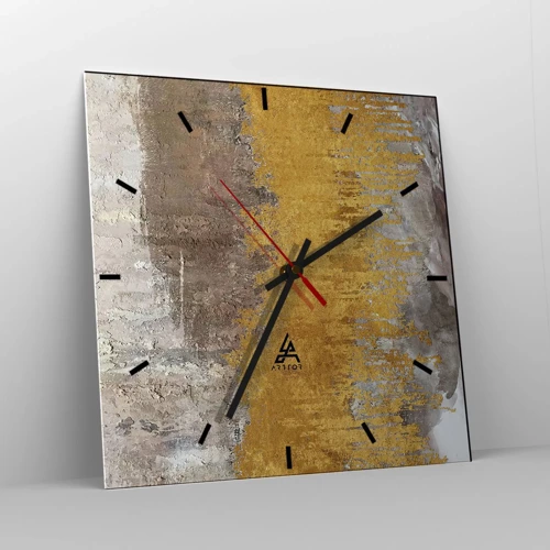 Horloge murale - Pendule murale - Une explosion d'or - 30x30 cm