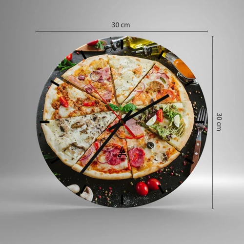 Horloge murale - Pendule murale - Une gamme de saveurs - 30x30 cm