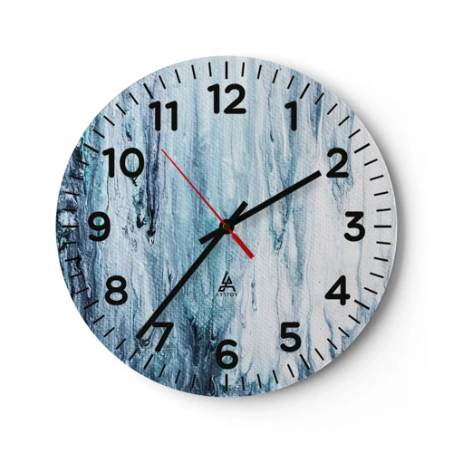 Horloge murale - Pendule murale - Une glace bleue - 30x30 cm