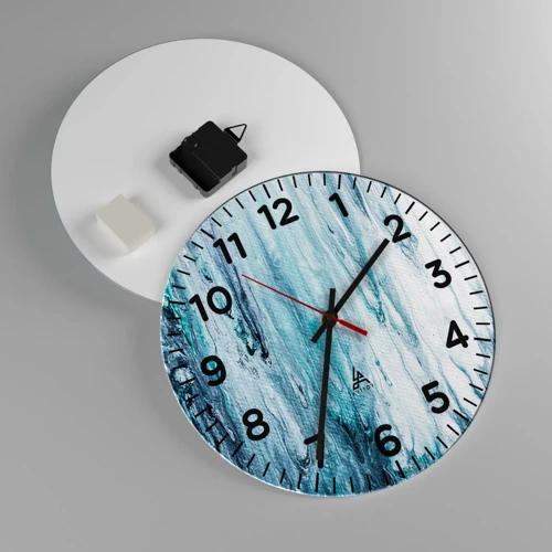 Horloge murale - Pendule murale - Une glace bleue - 30x30 cm