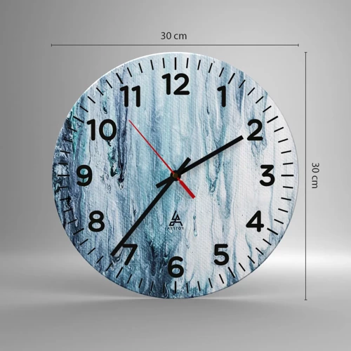 Horloge murale - Pendule murale - Une glace bleue - 30x30 cm