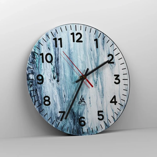 Horloge murale - Pendule murale - Une glace bleue - 30x30 cm