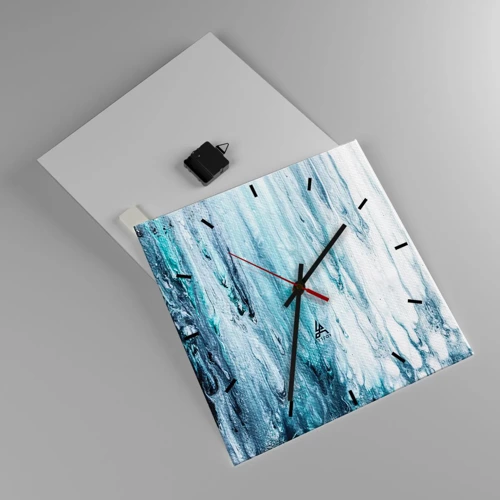 Horloge murale - Pendule murale - Une glace bleue - 40x40 cm