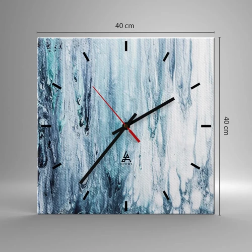 Horloge murale - Pendule murale - Une glace bleue - 40x40 cm