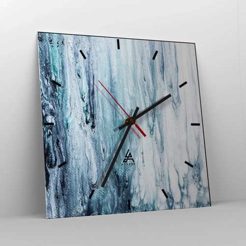 Horloge murale - Pendule murale - Une glace bleue - 40x40 cm