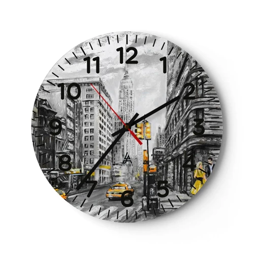 Horloge murale - Pendule murale - Une histoire new-yorkaise - 30x30 cm