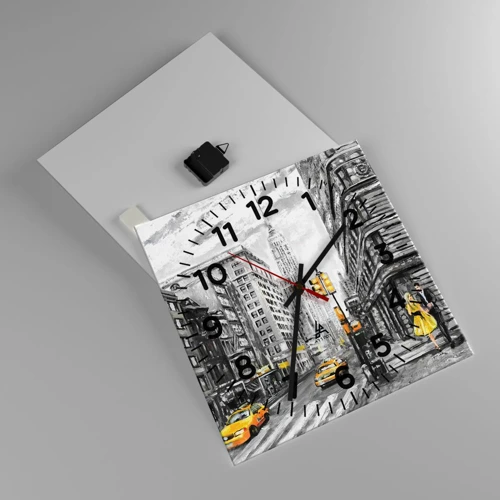 Horloge murale - Pendule murale - Une histoire new-yorkaise - 40x40 cm
