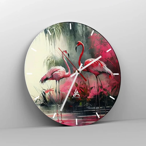 Horloge murale - Pendule murale - Une leçon de grâce naturelle - 30x30 cm