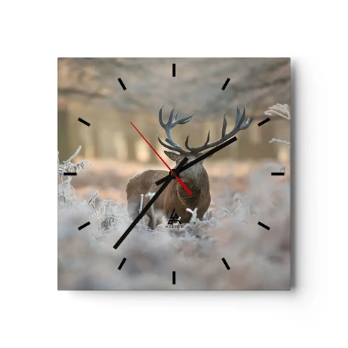 Horloge murale - Pendule murale - Une matinée animée - 40x40 cm
