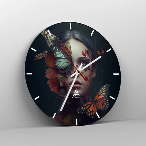 Horloge murale - Pendule murale - Une merveilleuse métamorphose - 30x30 cm