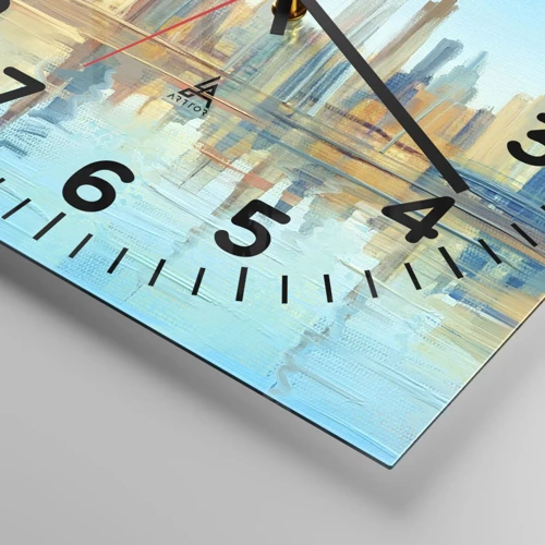 Horloge murale - Pendule murale - Une métropole ensoleillée - 30x30 cm