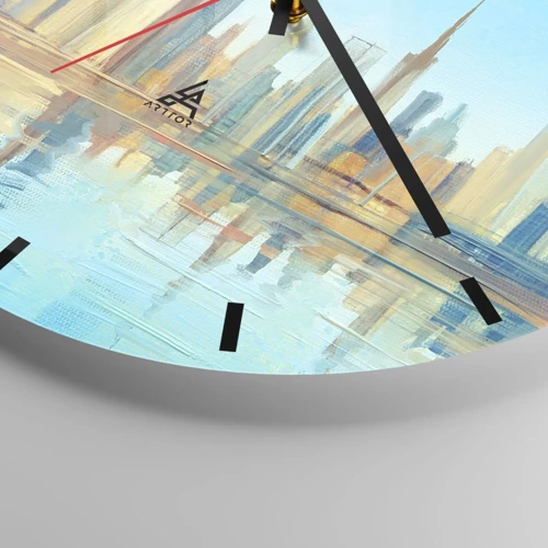 Horloge murale - Pendule murale - Une métropole ensoleillée - 40x40 cm