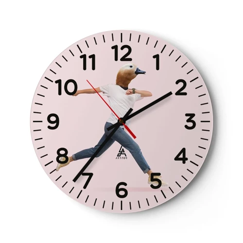 Horloge murale - Pendule murale - Une pincée d'absurdité - 40x40 cm