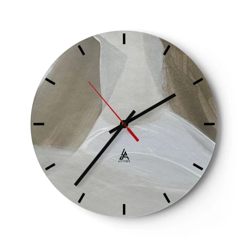 Horloge murale - Pendule murale - Une vague de blanc - 30x30 cm