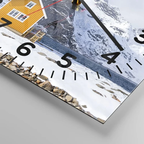 Horloge murale - Pendule murale - Vacances scandinaves - 40x40 cm