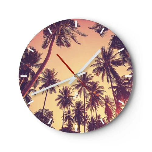 Horloge murale - Pendule murale - Variation tropicale - 30x30 cm