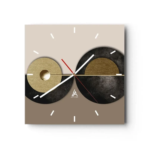 Horloge murale - Pendule murale - Variations autour du cercle - 30x30 cm