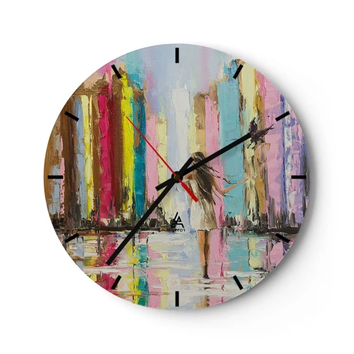 Horloge murale - Pendule murale - Viens avec moi - 40x40 cm