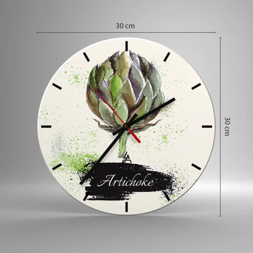 Horloge murale - Pendule murale - Vive les légumes! - 30x30 cm