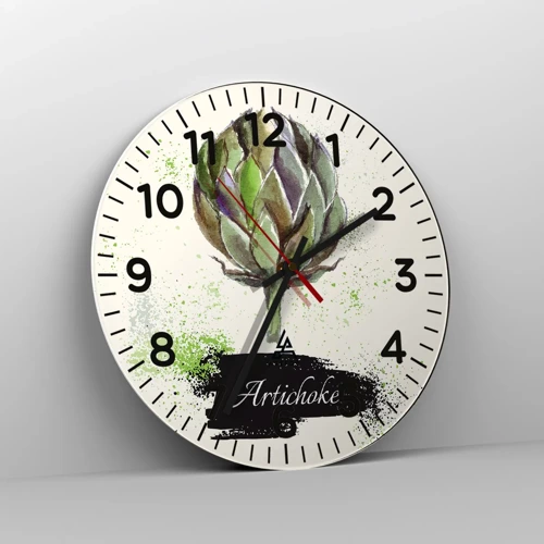 Horloge murale - Pendule murale - Vive les légumes! - 30x30 cm