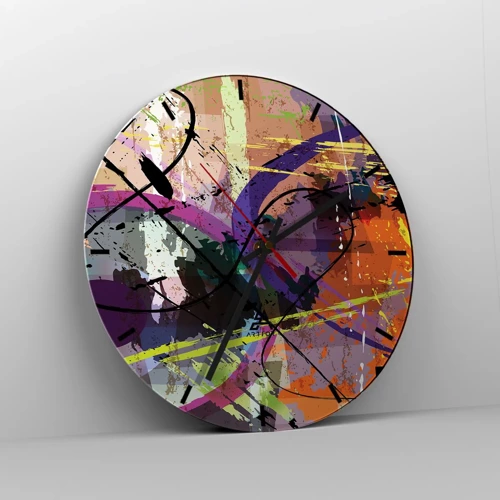 Horloge murale - Pendule murale - Vous pouvez aller tout droit ou autour - 30x30 cm