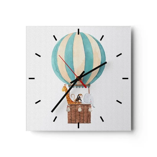 Horloge murale - Pendule murale - Voyage fantastique - 30x30 cm