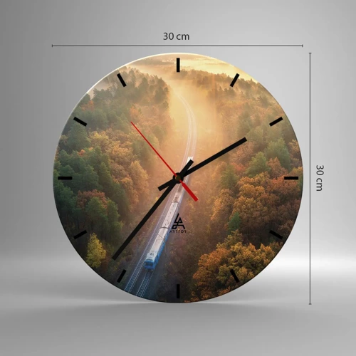 Horloge murale - Pendule murale - Voyage printannier - 30x30 cm