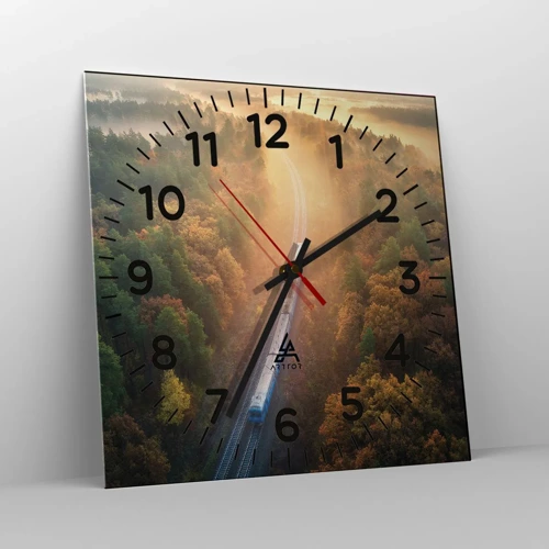 Horloge murale - Pendule murale - Voyage printannier - 40x40 cm