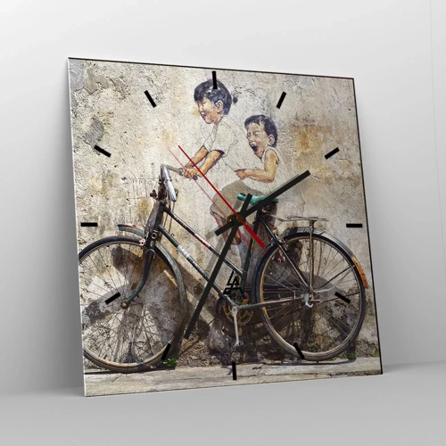Horloge murale - Pendule murale - Vrai ou faux? - 40x40 cm