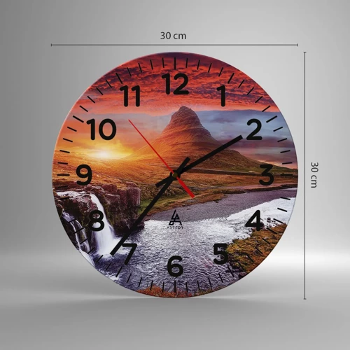 Horloge murale - Pendule murale - Vue de la terre du milieu - 30x30 cm