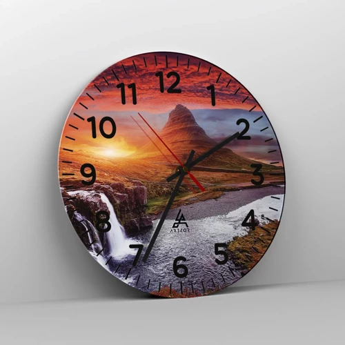 Horloge murale - Pendule murale - Vue de la terre du milieu - 30x30 cm