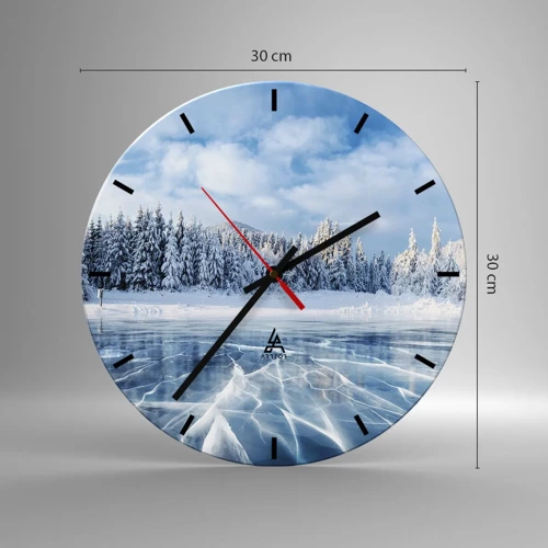 Horloge murale - Pendule murale - Vue éblouissante et cristalline - 30x30 cm
