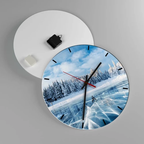 Horloge murale - Pendule murale - Vue éblouissante et cristalline - 40x40 cm