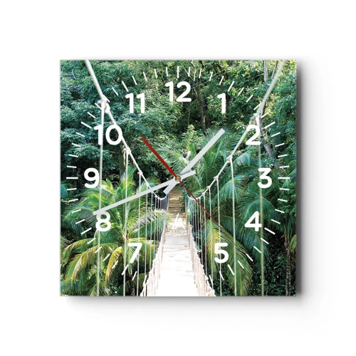 Horloge murale - Pendule murale - Welcome to the jungle! - 30x30 cm