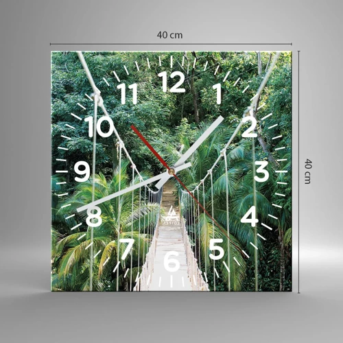 Horloge murale - Pendule murale - Welcome to the jungle! - 40x40 cm