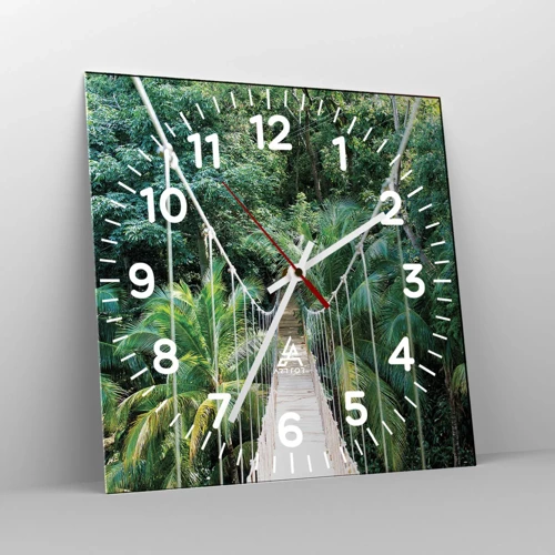 Horloge murale - Pendule murale - Welcome to the jungle! - 40x40 cm