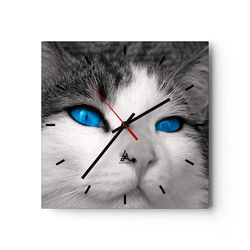 Horloge murale - Pendule murale - Yeux bleus inhabituels - 30x30 cm