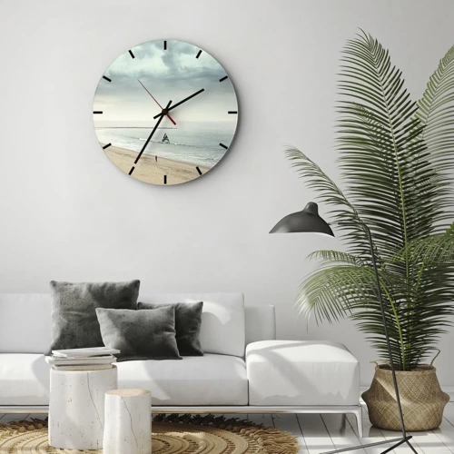 Horloge murale - Pendule murale - à la recherche de la paix - 30x30 cm
