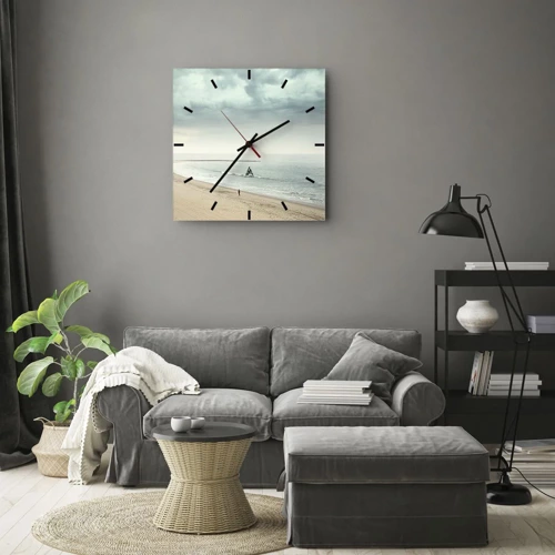 Horloge murale - Pendule murale - à la recherche de la paix - 40x40 cm