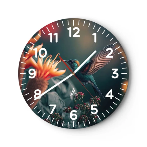 Horloge murale - Pendule murale - une vie vraiment colorée - 40x40 cm