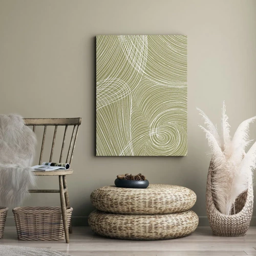 Impression sur toile - Image sur toile - Abstraction complexe de blanc - 45x80 cm