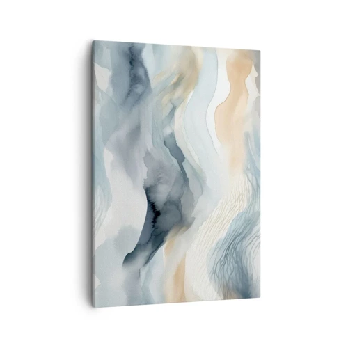 Impression sur toile - Image sur toile - Abstraction enneigée et brumeuse - 50x70 cm